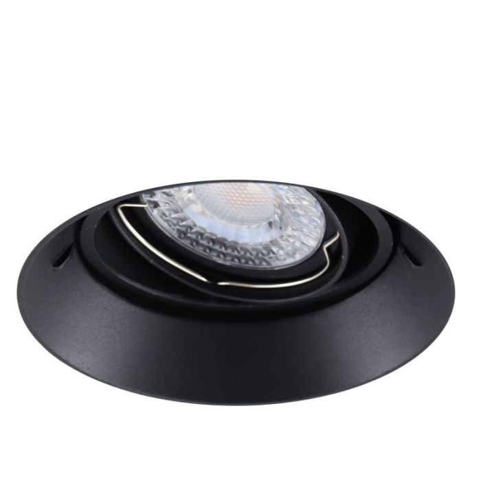 Moderne trimless inbouwspot zwart, wilhelm, GU10