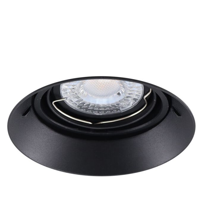 Moderne trimless inbouwspot zwart, wilhelm, GU10