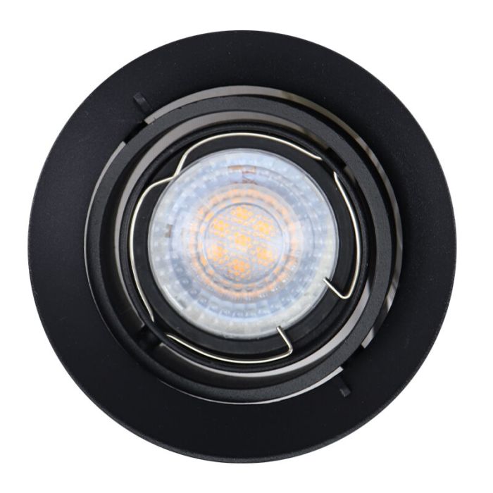 Moderne trimless inbouwspot zwart, wilhelm, GU10
