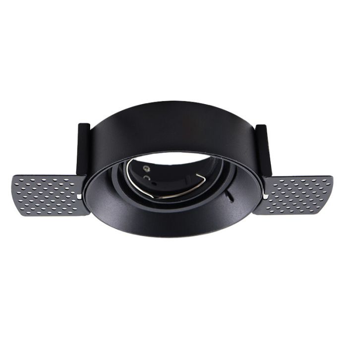 Moderne trimless inbouwspot zwart, wilhelm, GU10