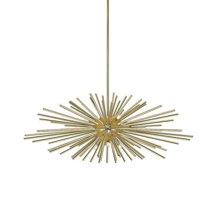 Design hanglamp Milos, goud, glas