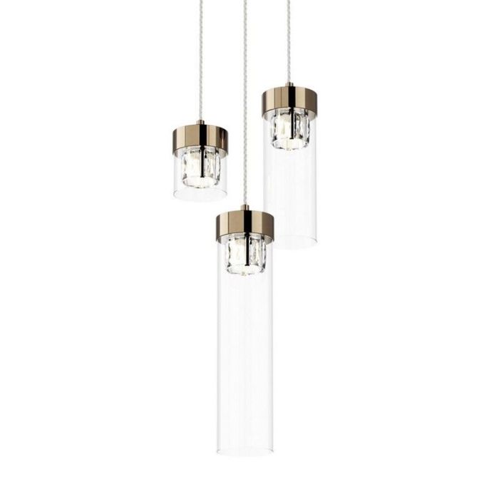Design hanglamp Maxwell, goud, glas