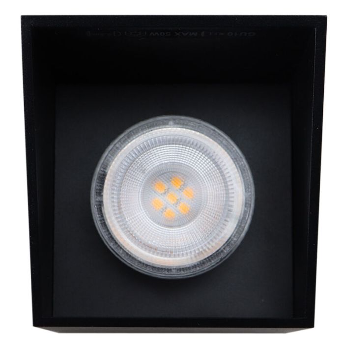 Aluminium opbouwspot Neva, zwart