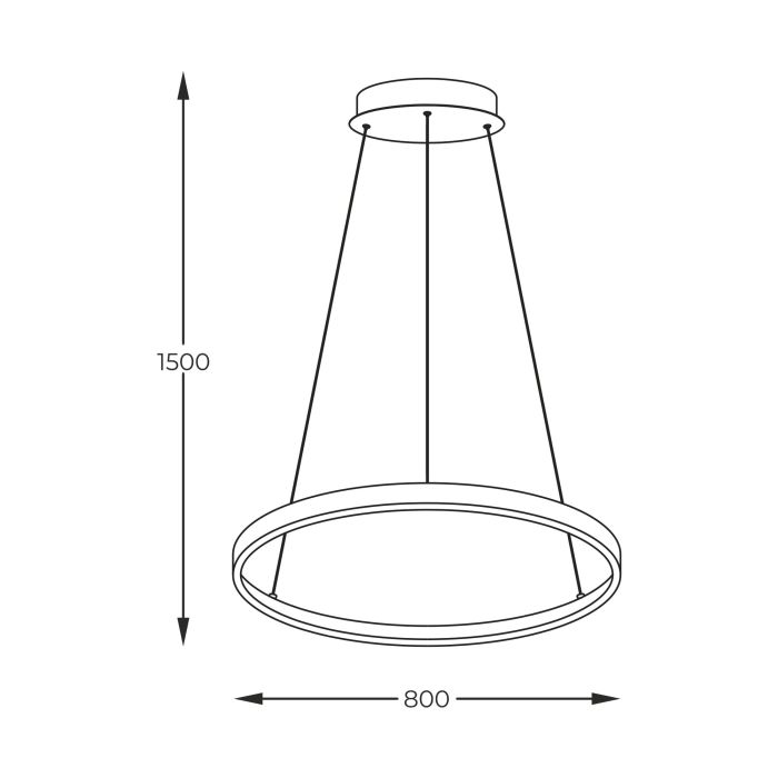 Design hanglamp zwart, Kubra, 36W, warm tot koud wit verstelbare LED