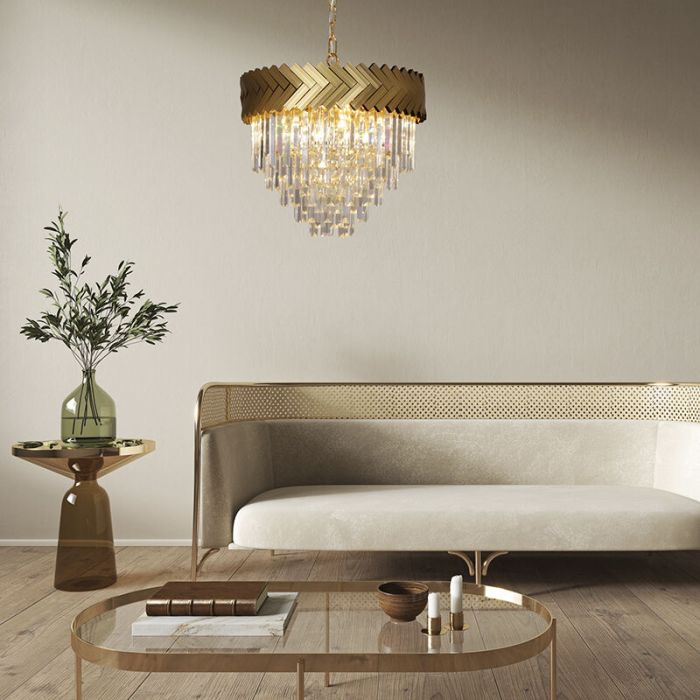 Design hanglamp goud, Jetske