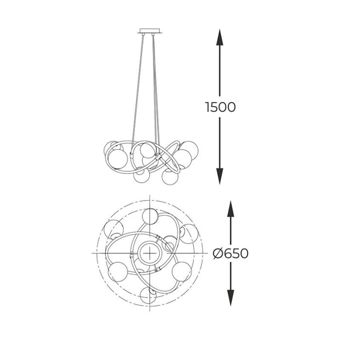 Moderne hanglamp wit, Moritz