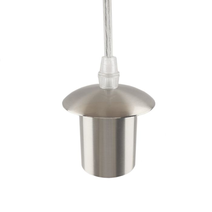 Aluminium hanglamp zonder kap chroom, Rika