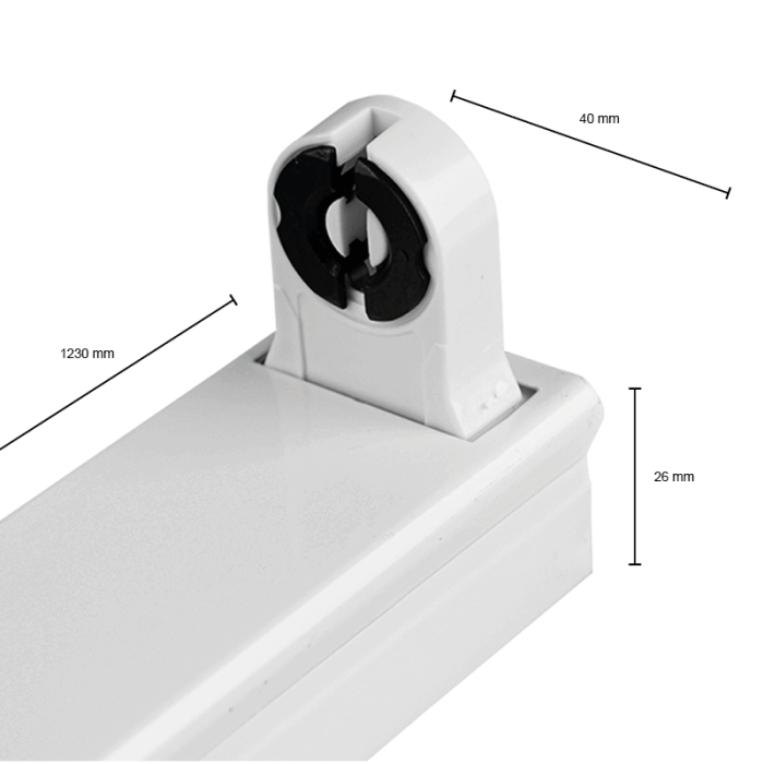 120 cm LED TL armatuur - Robo - voor 1 TL - IP22