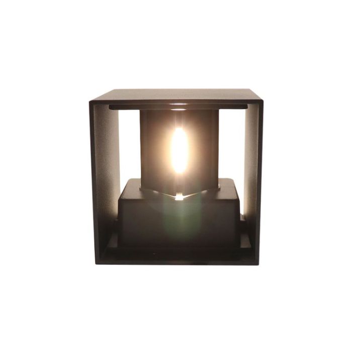 Zwarte up-down wandlamp Dion, 6W, warm wit, lichtstraal instelbaar