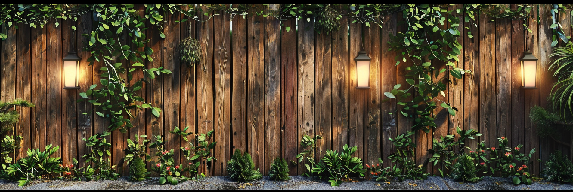 Lampen voor de schutting